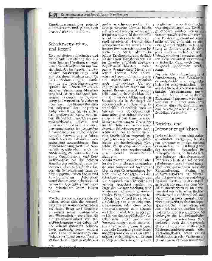 Vorschauseite 6: Krisenmanagement bei dolosen Handlungen