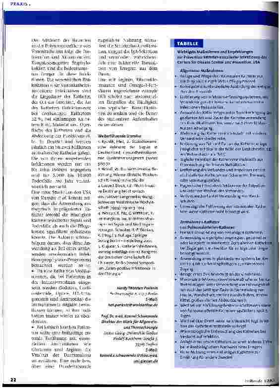 Vorschauseite 3: Sepsis-Prävention im Krankenhaus