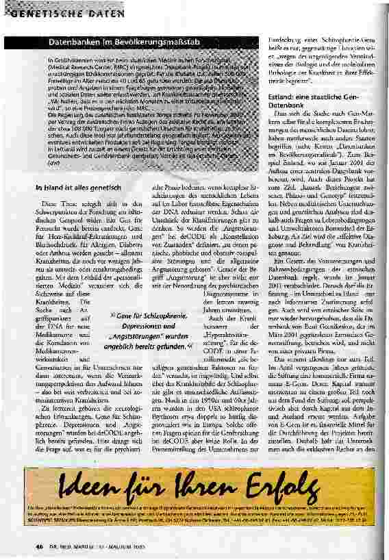 Vorschauseite 2: Zeigt her eure Gene