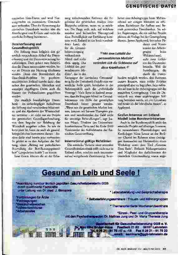 Vorschauseite 3: Zeigt her eure Gene
