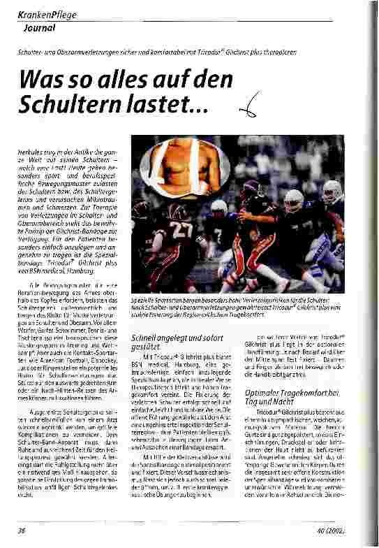 Vorschauseite 1: Was so alles auf den Schultern lastet. ..