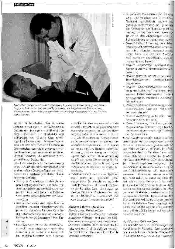 Vorschauseite 3: Wo steht die Schweiz heute? Stand und Standards der Palliative Care