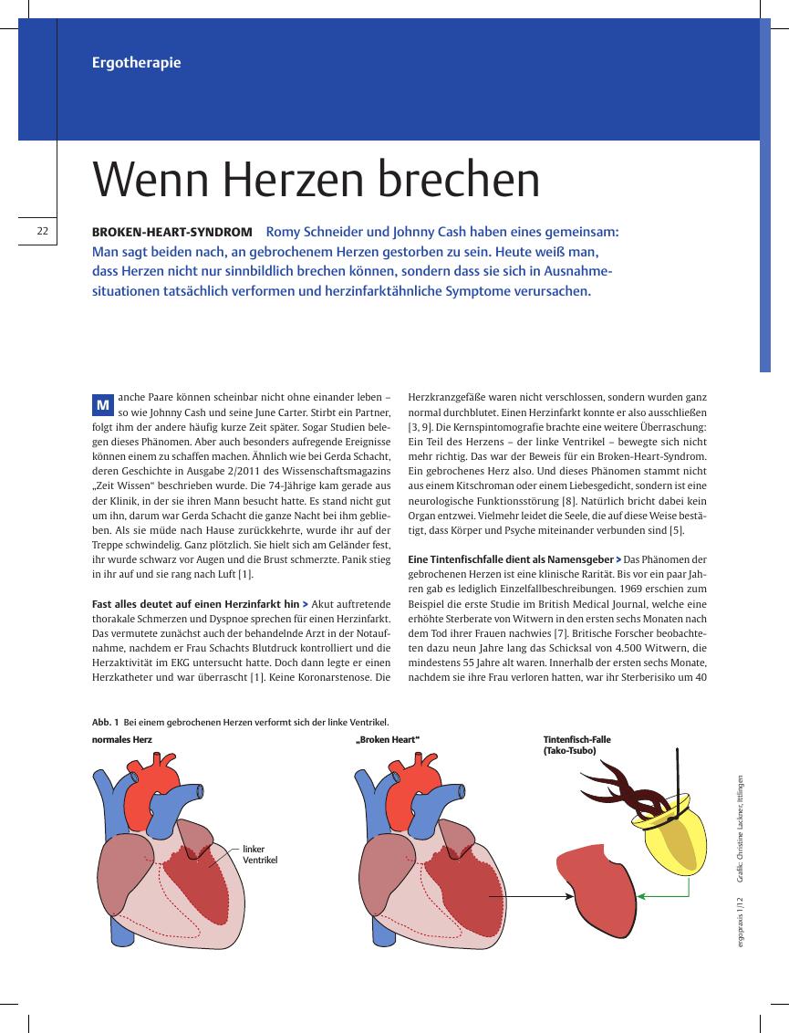 Vorschauseite 1: Broken-Heart-Syndrom ? Wenn Herzen brechen