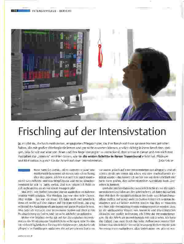 Vorschauseite 1: Frischling auf der Intensivstation