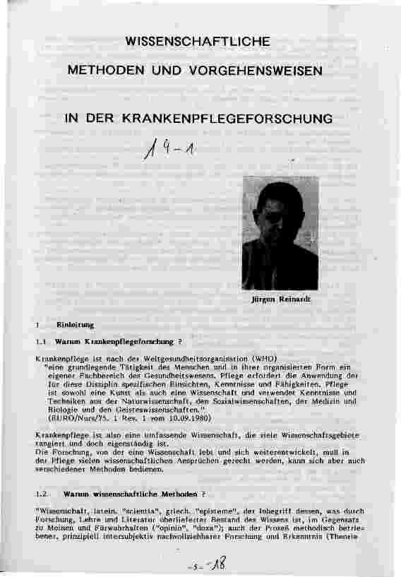 Vorschauseite 1: Wissenschaftliche Methoden und Vorgehensweisen in der Krankenpflegeforschung