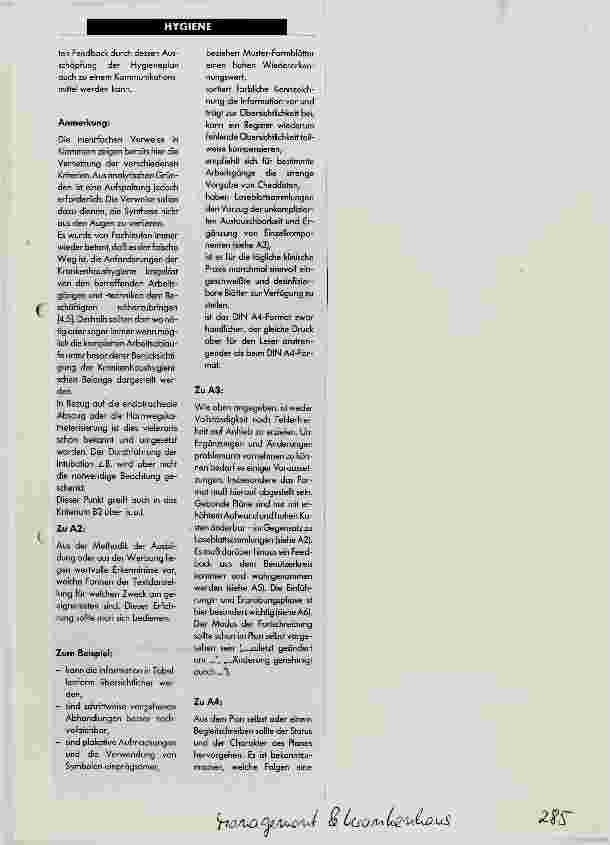 Vorschauseite 2: Kriterienkatalog zur Feststellung des Standards von Hygieneplänen