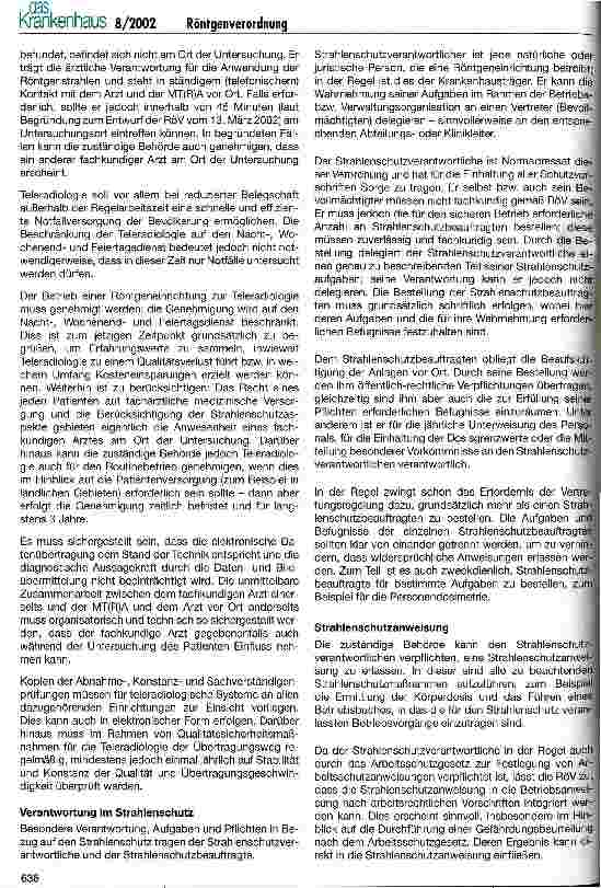 Vorschauseite 2: Die neue Röntgenverordnung