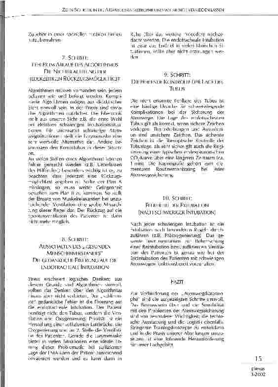 Vorschauseite 3: Zehn Schritte in die Atemwegskatastrophe und wie sie sich vermeiden lassen