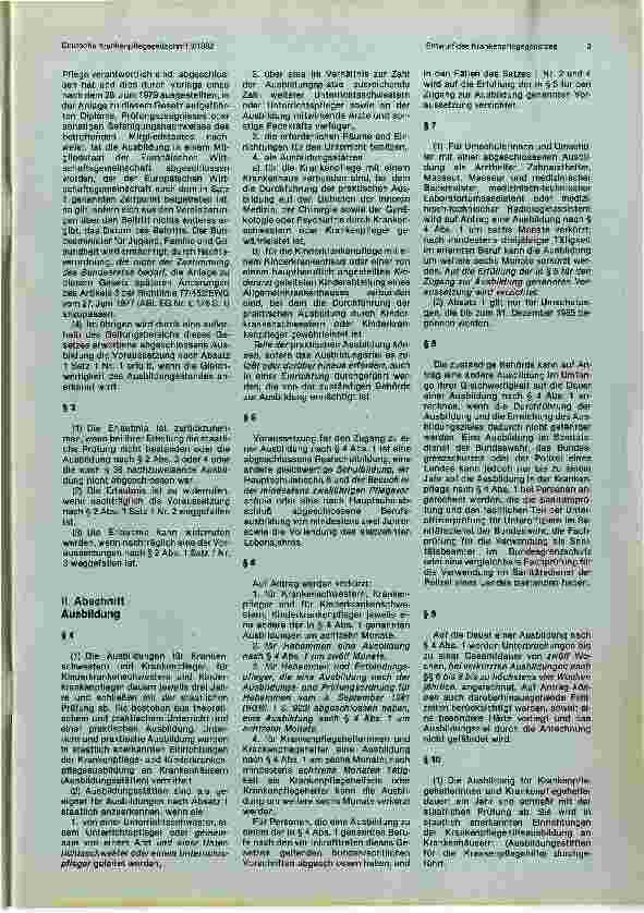 Vorschauseite 2: Diskussion um die Neuordnung der Ausbildung in den Pflegeberufen