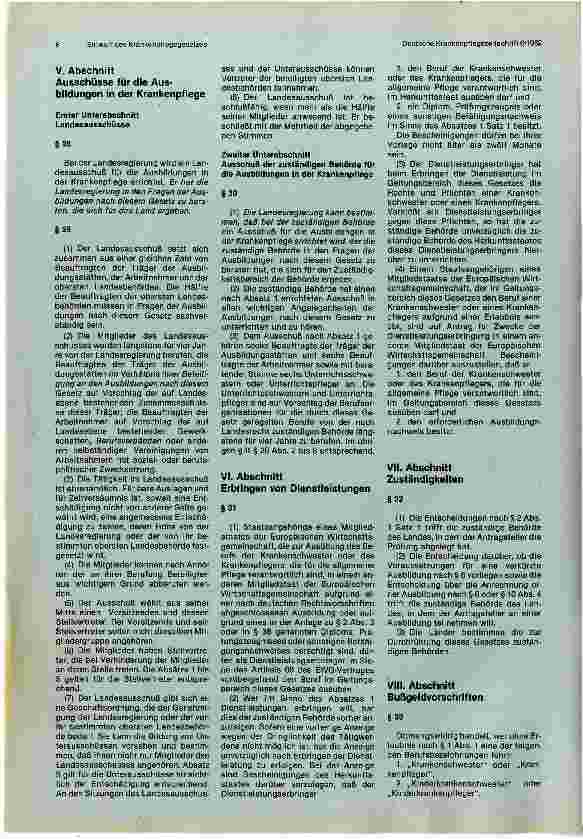 Vorschauseite 5: Diskussion um die Neuordnung der Ausbildung in den Pflegeberufen