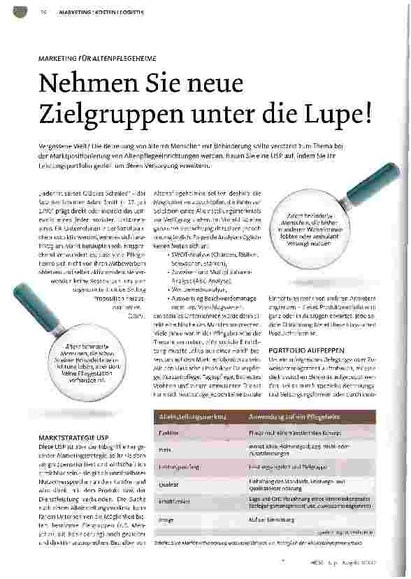 Vorschauseite 1: Nehmen Sie neue Zielgruppen unter die Lupe!