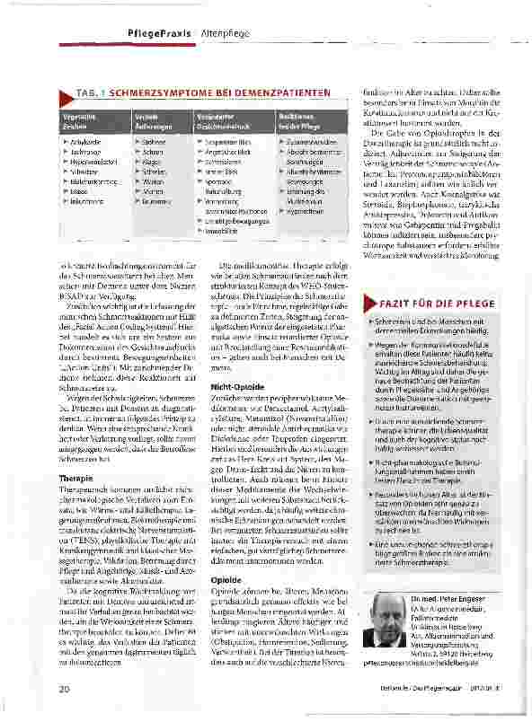 Vorschauseite 3: Schmerzen bei Demenzkranken