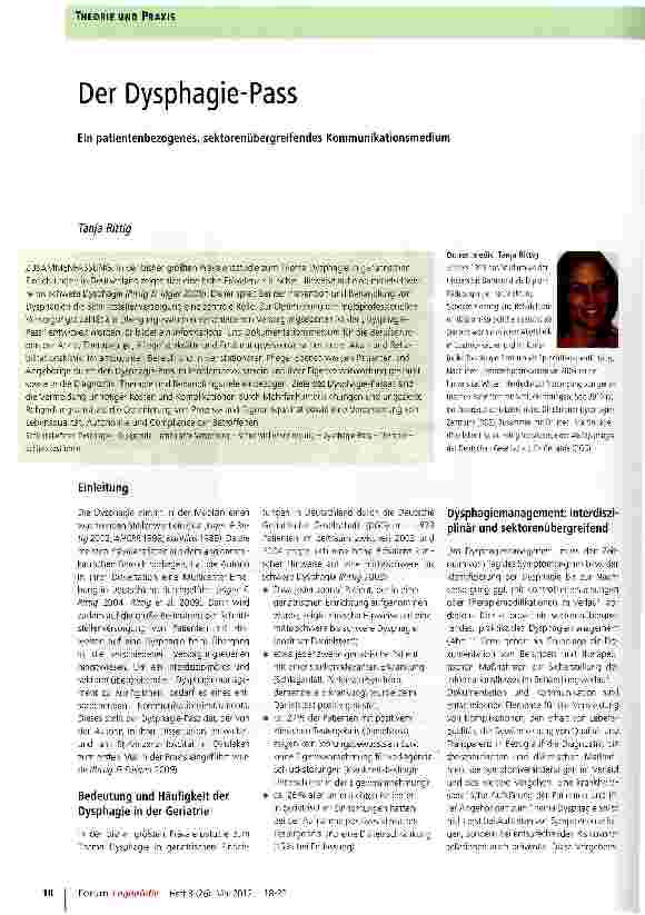 Vorschauseite 1: Der Dysphagie-Pass