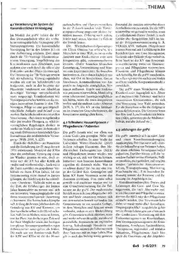 Vorschauseite 4: Gemeinwesenorientierte Primärversorgung (goPV): Eine Herausforderung für Kassenärztliche Vereinigungen