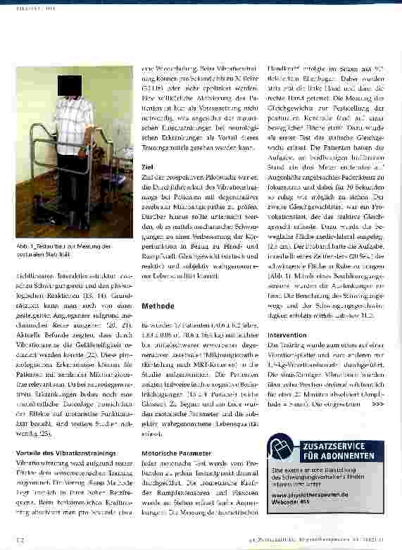 Vorschauseite 3: Vibrationstraining bei Patienten mit zerebraler Mikroangiopathie