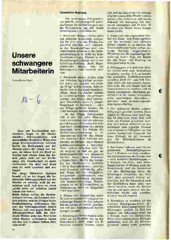 Vorschauseite 1: Unsere schwangere Mitarbeiterin