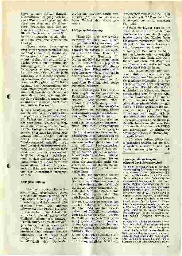 Vorschauseite 2: Unsere schwangere Mitarbeiterin