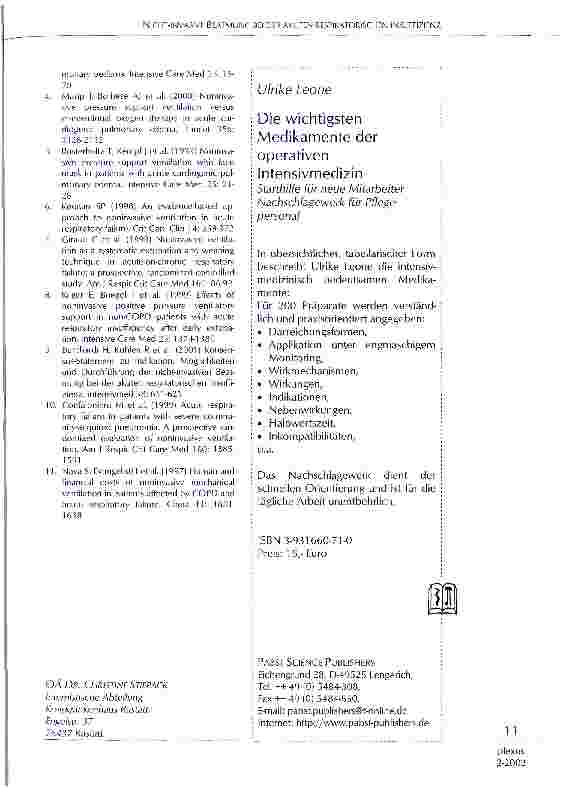 Vorschauseite 4: Nicht-invasive Beatmung bei der akuten respiratorischen Insuffizienz