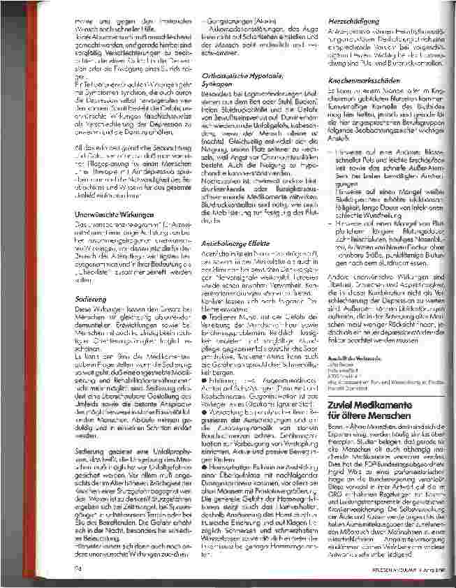 Vorschauseite 3: Depression im Alter und als Notfall 3. Teil