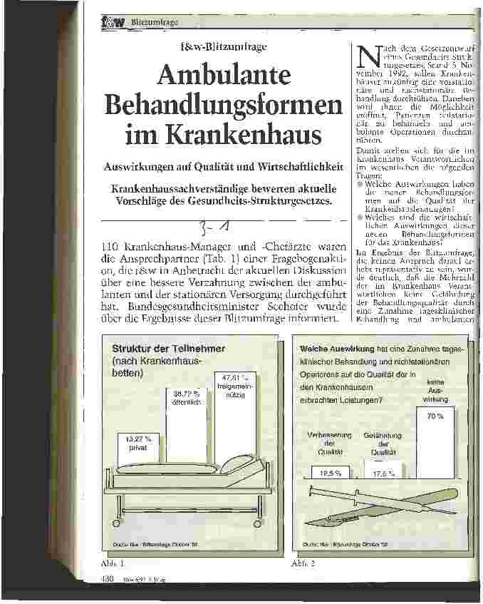 Vorschauseite 1: Ambulante Behandlungsformen im Krankenhaus Auswirkungen auf Qualität und Wirtschaftlichkeit