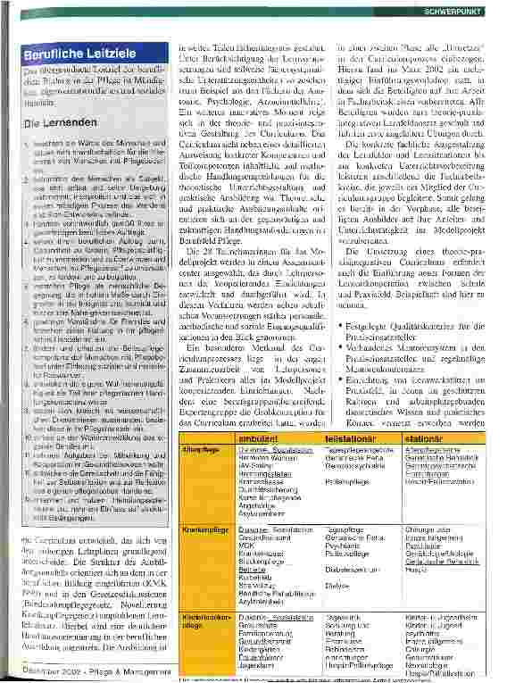 Vorschauseite 4: Pflege neu denken heißt Bildung neu gestalten Integrative Pflegeausbildung