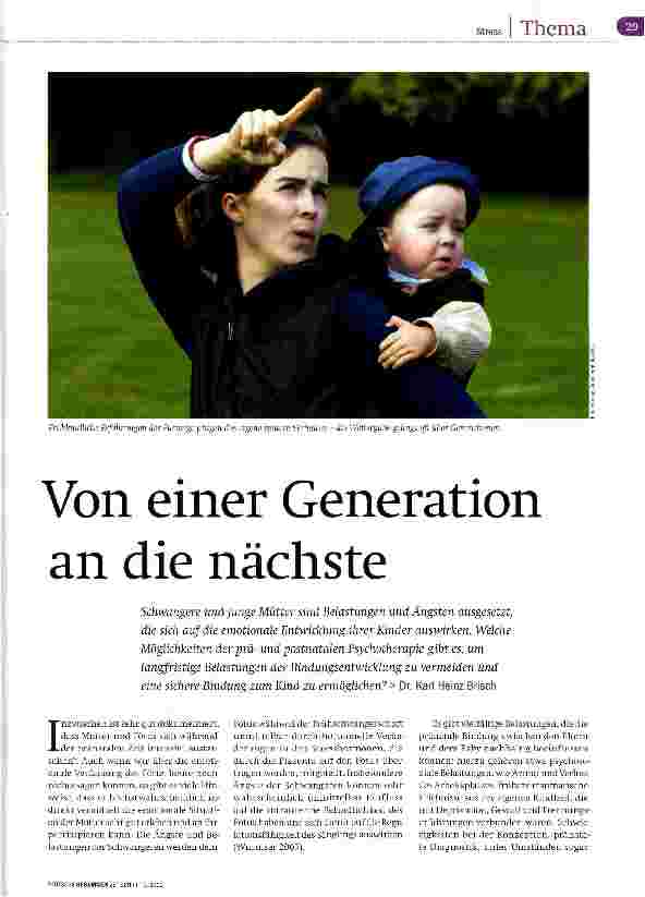 Vorschauseite 1: Von einer Generation an die nächste