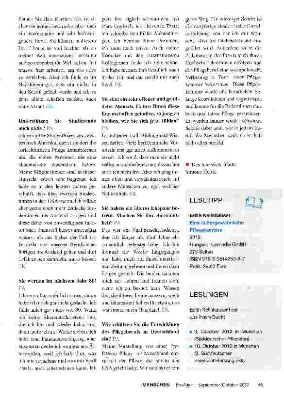Vorschauseite 4: Planen Sie Ihre Karriere! Interview mit Professorin Edith Kellnhauser