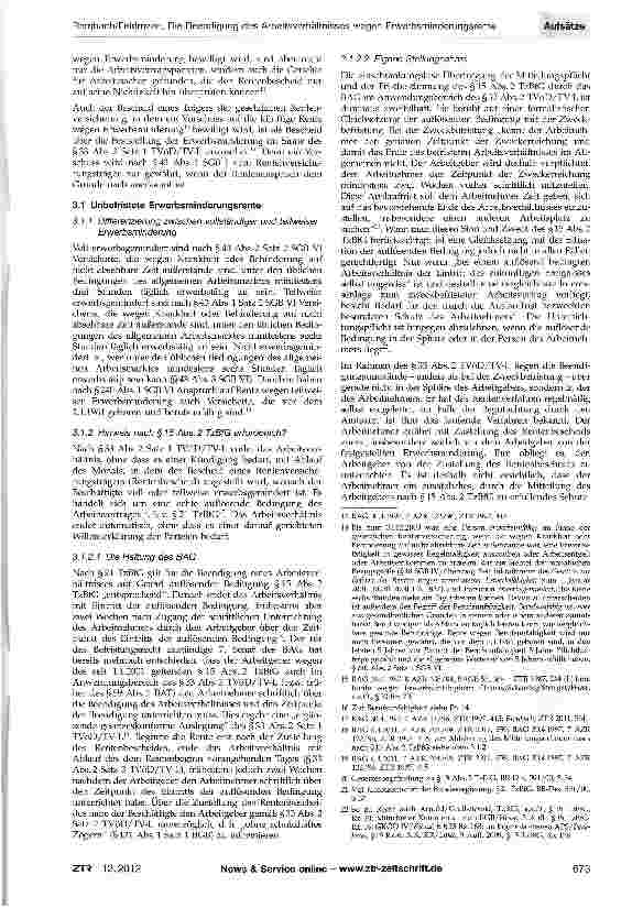 Vorschauseite 3: Die Beendigung bzw. das Ruhen des Arbeitsverhältnisses wegen Erwerbsminderungsrente nach TVöD/TV-L