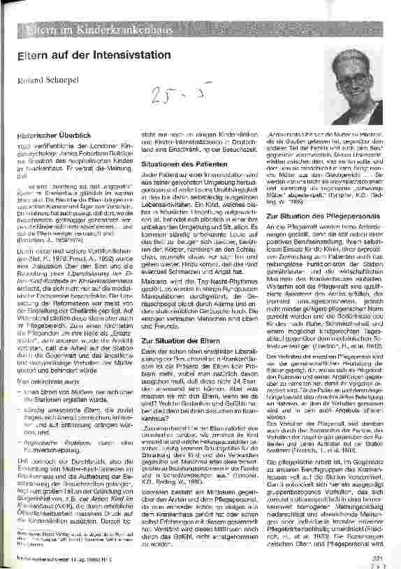 Vorschauseite 1: Eltern auf der Intensivstation