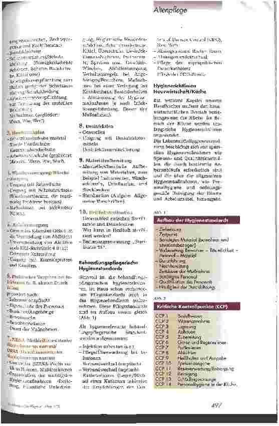 Vorschauseite 2: Erstellung und Implementierung eines Hygienehandbuches am Beispiel einer stationären Altenhilfeeinrichtung