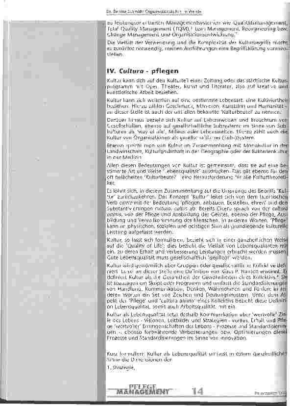 Vorschauseite 3: Organisationskultur im Wandel - von der krankenhauszentrierten zur gemeindenahen intergrierten Versorgung