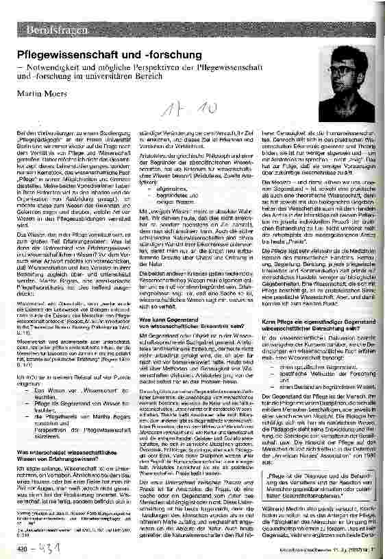 Vorschauseite 1: Pflegewissenschaft und -forschung