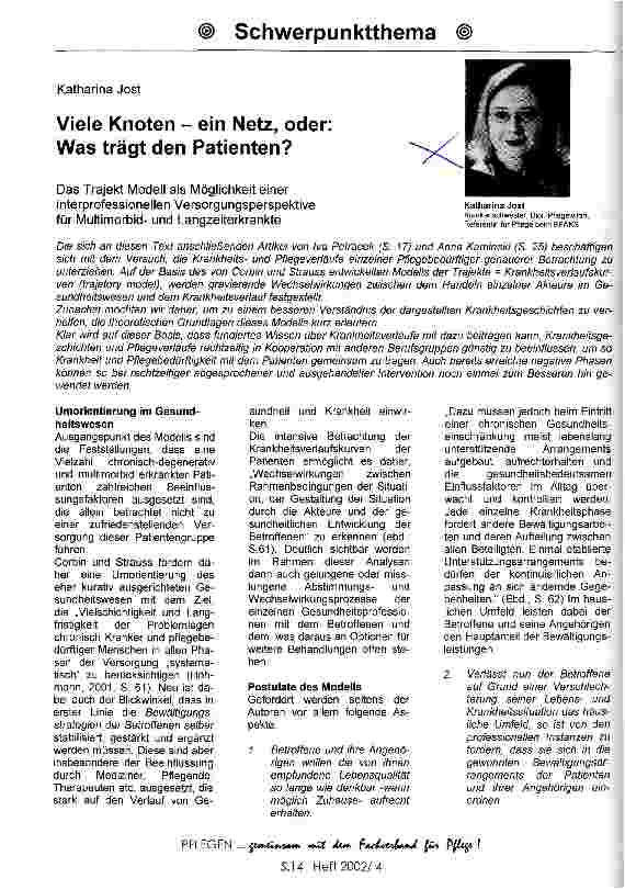 Vorschauseite 1: Viele Knoten - ein Netz, oder: Was trägt den Patienten?