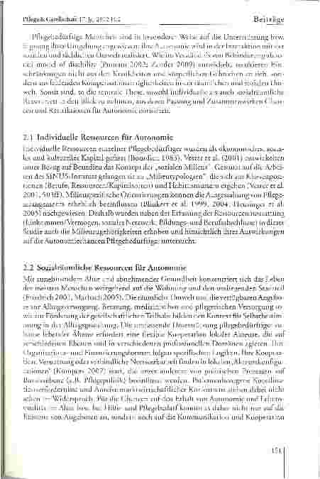 Vorschauseite 3: Spielräume und Restriktionen für Selbstbestimmung trotz Pflegedarf