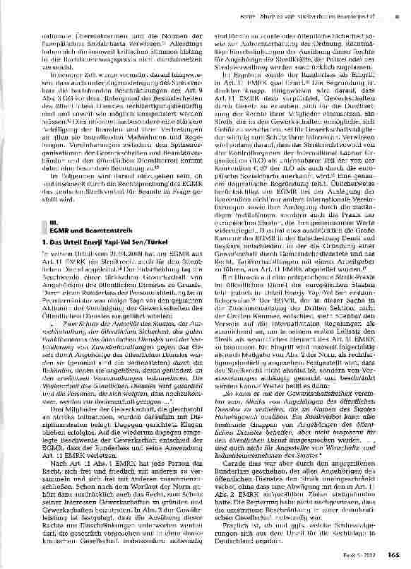 Vorschauseite 2: Abschied vom Streikverbot im Beamtenrecht?