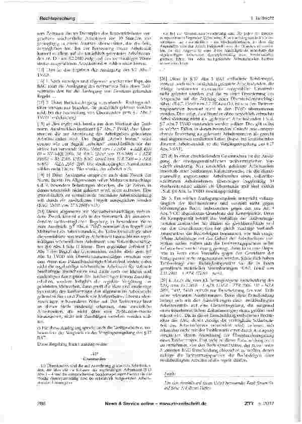 Vorschauseite 2: Streikausfallzeiten und Überstundenberechnung TVöD§7 Abs. 7