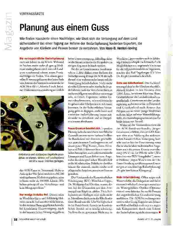 Vorschauseite 1: Planung aus einem Guss