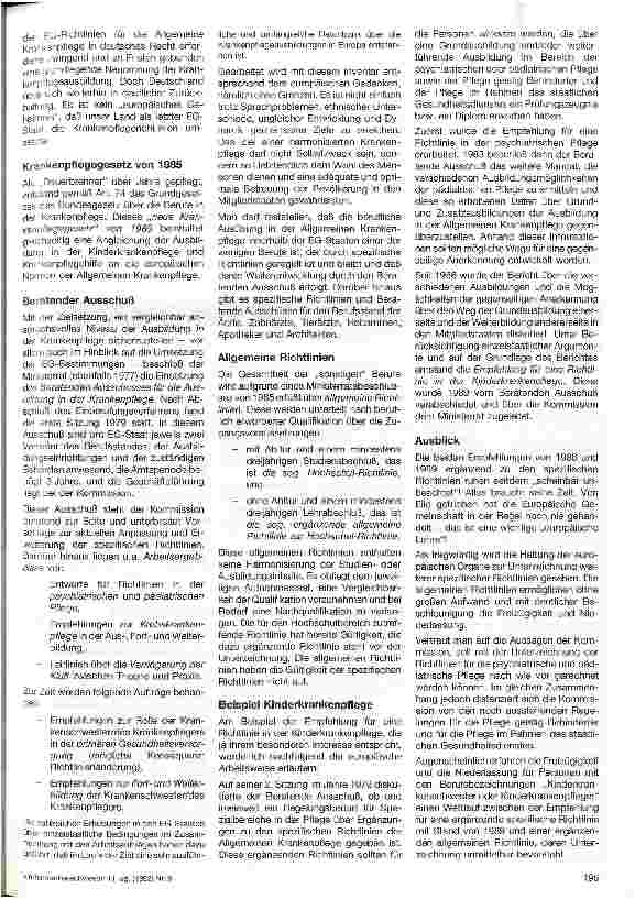 Vorschauseite 2: Europäische Richtlinienpolitik zur Ausbildung in den Pflegeberufen