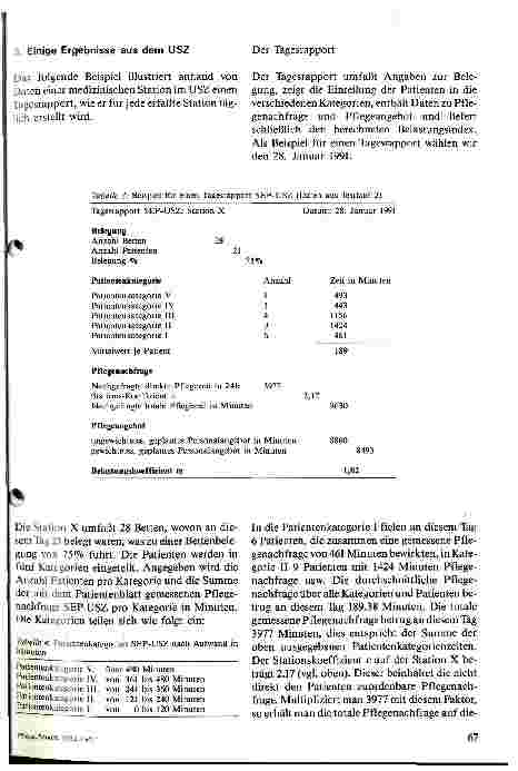 Vorschauseite 5: Patientenklassifikation und Arbeitsbelastung in der Pflege: Das Modell SEP-USZ