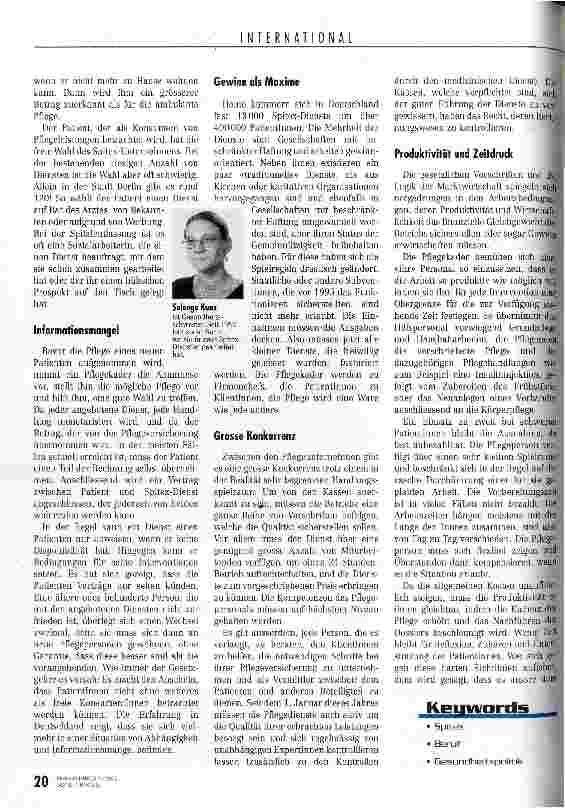 Vorschauseite 3: PatientInnen und Pflegende als ökonomische Gegenspieler Der Spitex-Markt in Deutschland