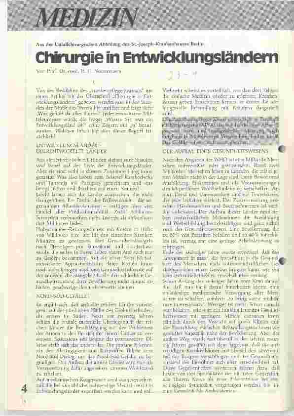 Vorschauseite 1: Chirurgie in Entwicklungsländern
