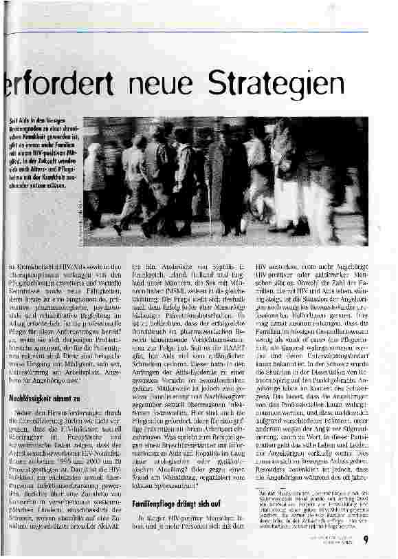 Vorschauseite 2: Veränderte Aids-Problematik erfordert neue Strategien