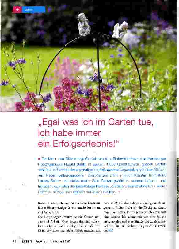 Vorschauseite 1: „Egal was ich im Garten tue, ich habe immer ein Erfolgserlebnis!