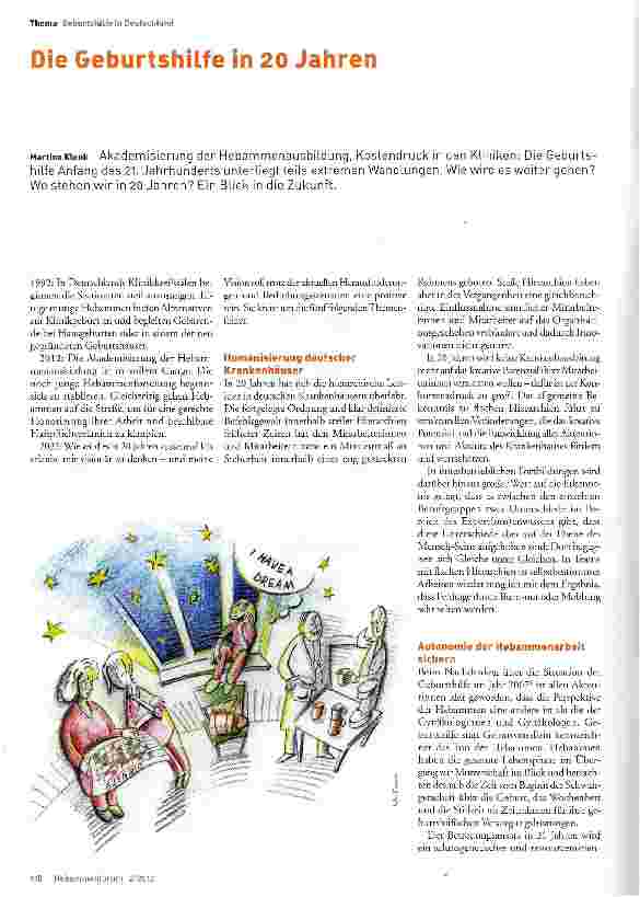 Vorschauseite 1: Die Geburtshilfe in 20 Jahren