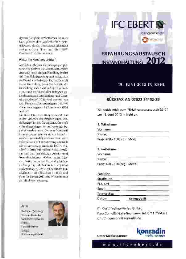 Vorschauseite 4: Vorschrift trifft Praxis - eine Momentaufnahme aus den Betrieben