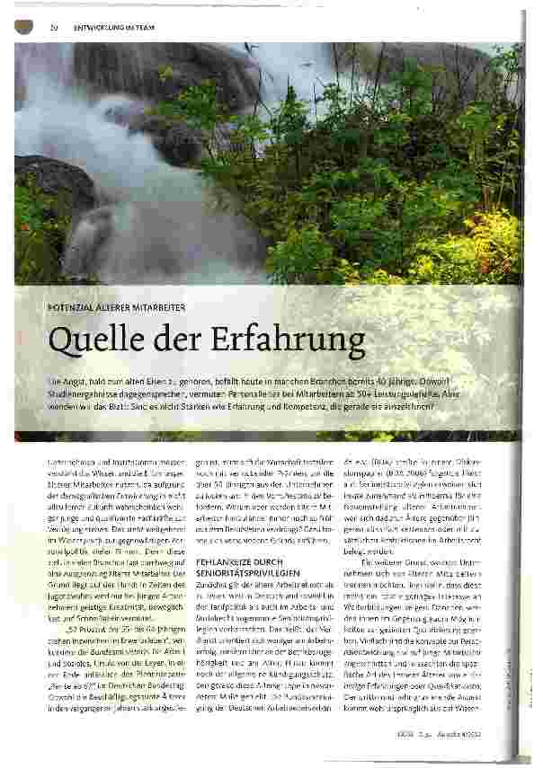 Vorschauseite 1: Quelle der Erfahrung