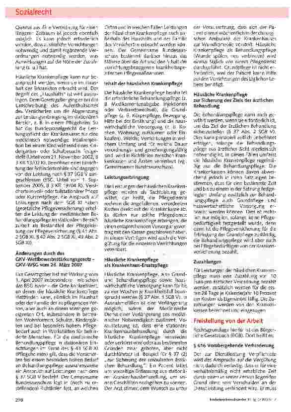 Vorschauseite 2: Sozialrecht: Welche Hilfen gibt es?