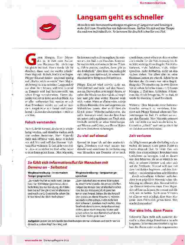 Vorschauseite 1: Langsam geht es schneller
