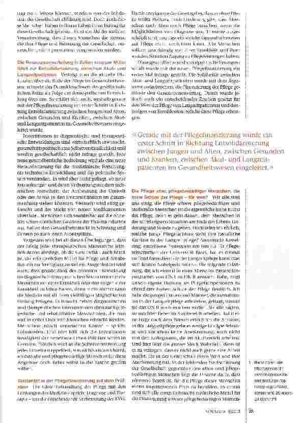 Vorschauseite 2: Ein Spiegel der Werthaltung in unserer Gesellschaft