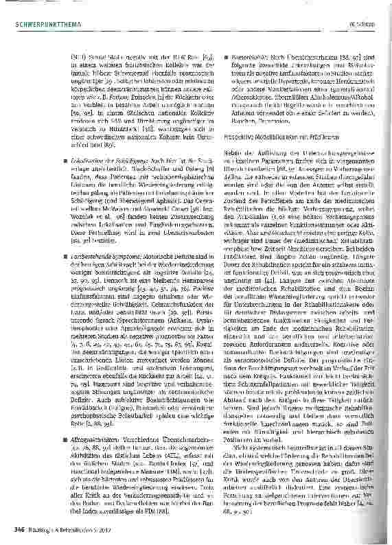 Vorschauseite 5: DGNR-Leitlinien-Projekt Schlaganfall: Schlaganfall und Beruf